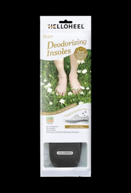 ภาพหน้าปกสินค้าHelloHeel " Deodorizing Insoles" แผ่นรองรองเท้า​ รุ่นดับกลิ่น​ ลดกลิ่นอับ​ หนา​ 4.5mm จากร้าน babiishoe บน Shopee