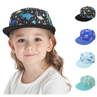 หมวกเบสบอล พิมพ์ลายการ์ตูน ป้องกันแดด เหมาะกับเดินชายหาด สไตล์ฮิปฮอป แฟชั่นฤดูร้อน สําหรับเด็กผู้ชาย และเด็กผู้หญิง อายุ 2-8 ปี