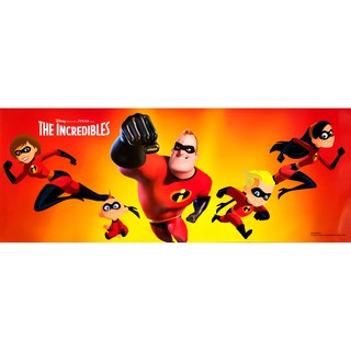 โปสเตอร์ หนัง การ์ตูน รวมเหล่ายอดคนพิทักษ์โลก The Incredibles 2004 POSTER 14”x38” 3D Anime Superhero Pixar V4