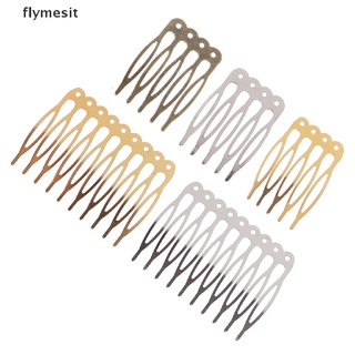 Flymesit 10 ชิ้น 5/10 ซี่ หวีผมโลหะ กิ๊บกรงเล็บ รูปร่าง กิ๊บ DIY อุปกรณ์ผม