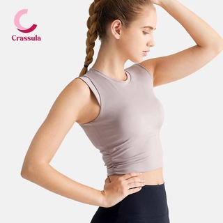 ราคาCrassula เสื้อกล้ามออกกำลังกาย Yoga Sports Bra พร้อมฟองน้ำด้านใน สวมใส่สบาย