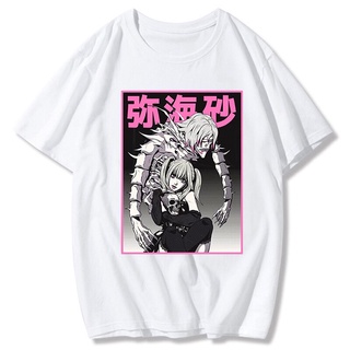T-shirt  เสื้อยืด พิมพ์ลายกราฟิกการ์ตูนอนิเมะ Death Note Kawaii สําหรับผู้หญิงS-5XL