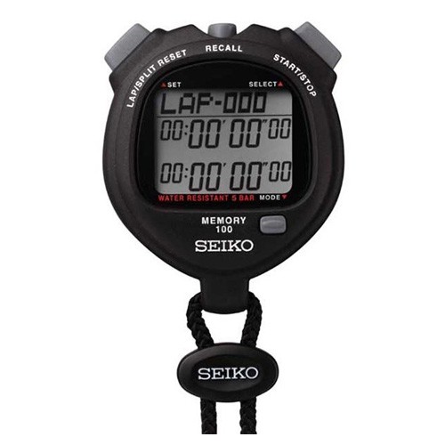ภาพหน้าปกสินค้าSEIKO STOPWATCH นาฬิกาจับเวลา สีดำ รุ่น S23601P,S23601P1 จากร้าน mstime บน Shopee