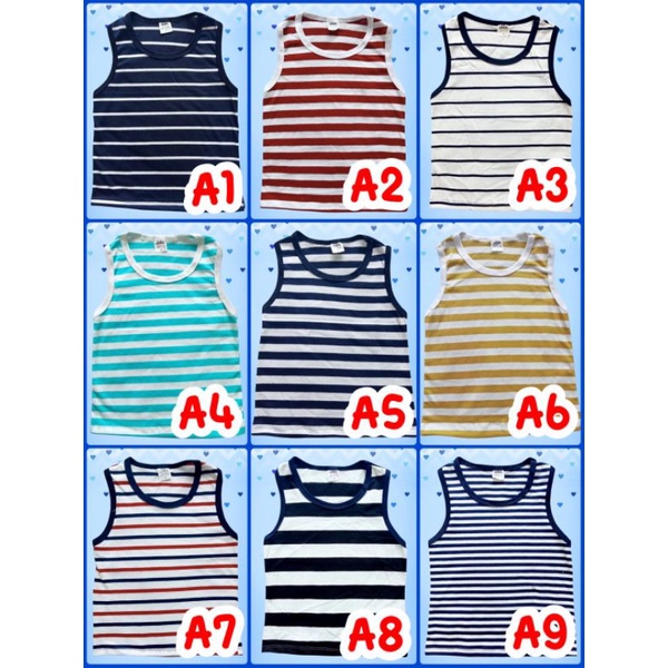 ภาพหน้าปกสินค้าเสื้อกล้ามเด็ก ลายริ้ว ผ้าคอตตอน (รายการที่ 1) จากร้าน akkakidsshop2 บน Shopee