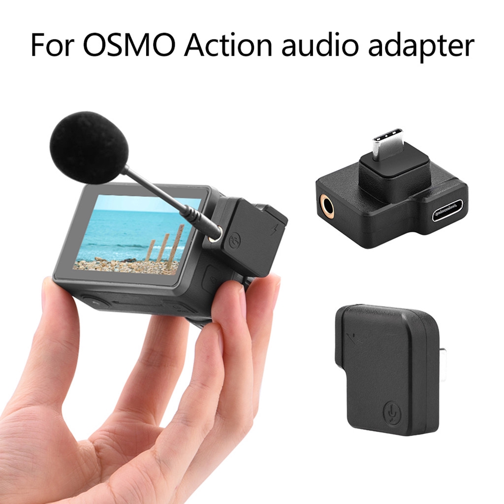 ภาพหน้าปกสินค้าอุปกรณ์เสริมกล้องแอคชั่น อะแดปเตอร์ต่อไมโครโฟน Dual USB-C ถึง 3.5 มิลลิเมตร สำหรับ DJI OSMO