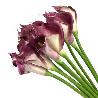 ดอกคาล่าลิลลี่ Artificial Calla lily สีม่วงพลัม ดอกไม้ประดิษฐ์เกรดพรีเมี่ยม งานพียู