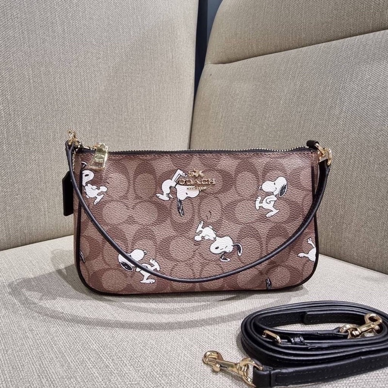 Coach Messico Top Handle Pouch In Signature Coated Canvas Shopee Thailand