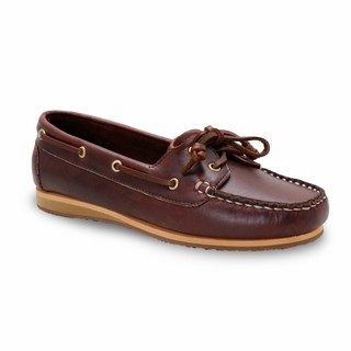 The Sailors Boat Shoes - Oil Leather Brandy Brown