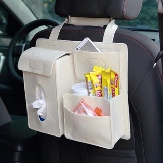 สินค้า Felt Car Seat Back Suspension Bag มัลติฟังก์ชั่นที่เก็บของในรถ ออแกไนเซอร์ จัดระเบียบกระเป๋าเนื้อเยื่อกล่อง SE3123