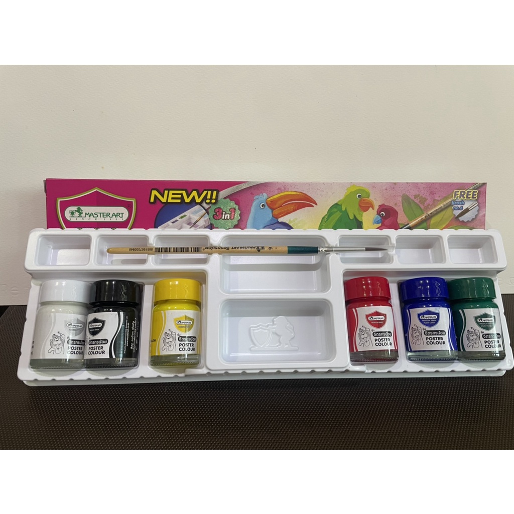 สีโปสเตอร์มาสเตอร์อาร์ท-ชุดจิตรกรน้อย-6สี-masterart