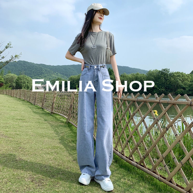 emilia-shop-กางเกงขายาว-กางเกงเอวสูง-สไตล์เกาหลี-2022-ใหม่-es220117