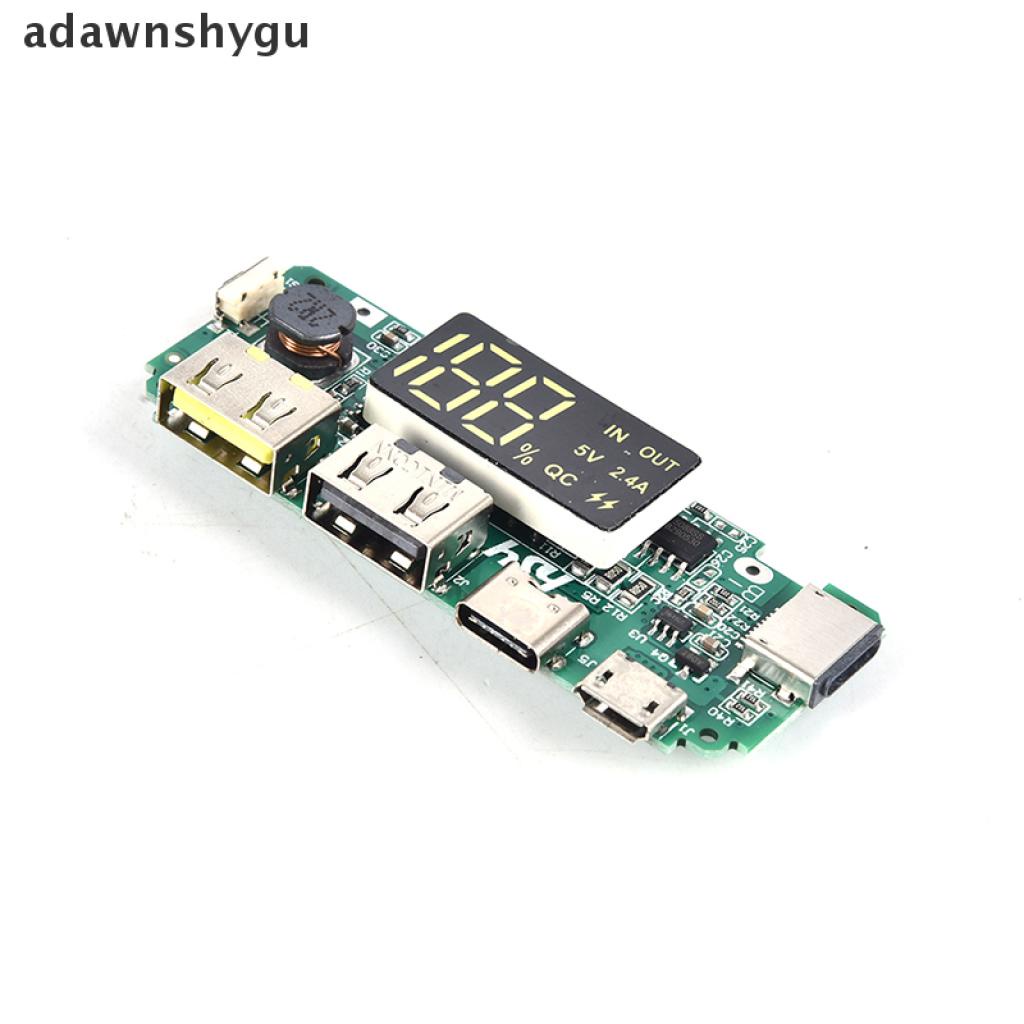 adawnshygu-บอร์ดพาวเวอร์แบงก์ชาร์จ-usb-led-5v-2-4a-18650