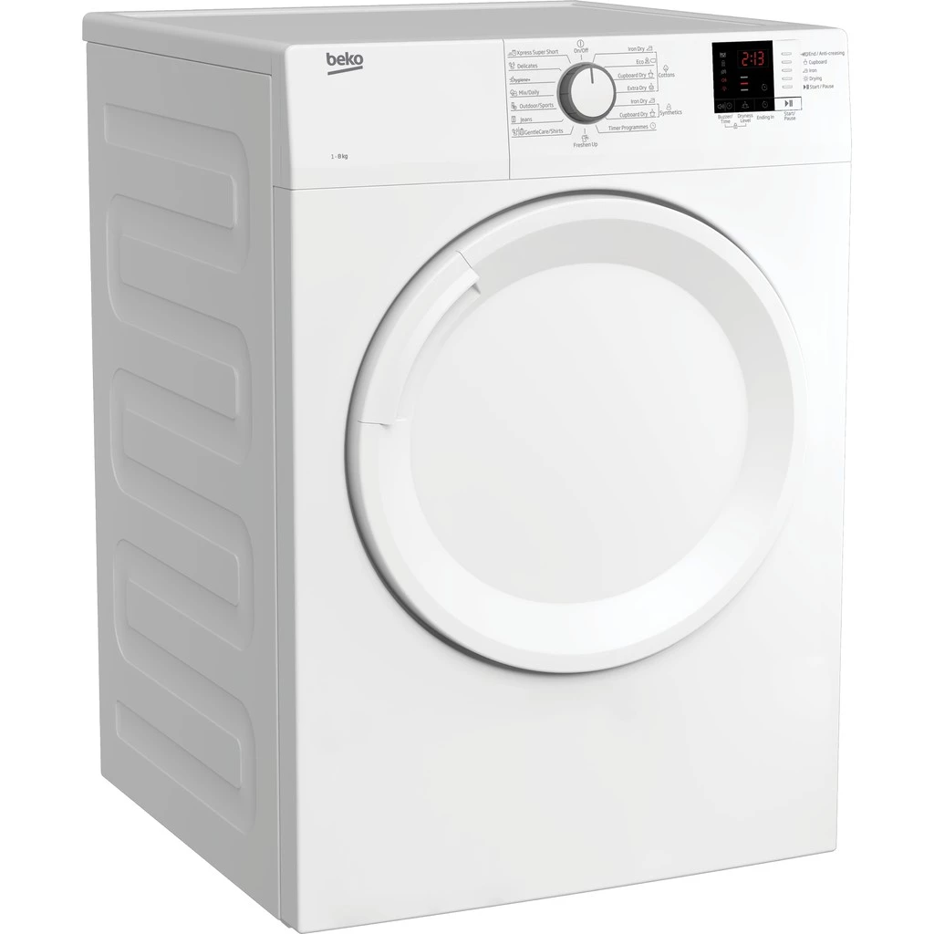 Beko เครื่องอบผ้าฝาหน้า 8 กิโลกรัม รุ่น DA8112PX0W พร้อมขาตั้ง
