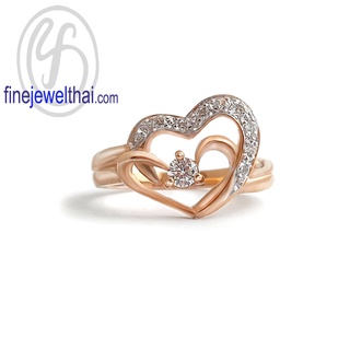 Finejewelthai-แหวนเพชรCZ-แหวนเงินแท้-Daimond-CZSilver-Ring-R1190cz (ราคาต่อวง เลือกสีตัวเรือนได้)