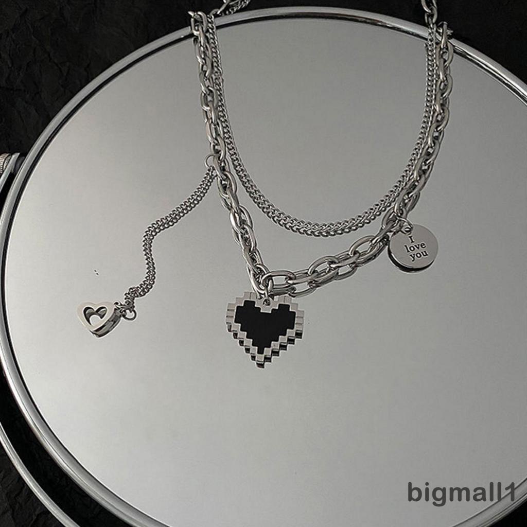 bigmall-สร้อยคอโซ่เงิน-จี้รูปหัวใจ-เหมาะกับผู้หญิง-สําหรับเด็กผู้หญิง