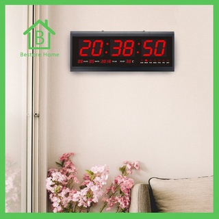 นาฬิกาแขวน นาฬิกาเรืองแสง BestoreHome นาฬิกาดิจิตอล LED DIGITAL CLOCK แขวนผนัง 48x18.9x3.5 ซ.ม รุ่น 4819 (ตัวเลขสีแดง)