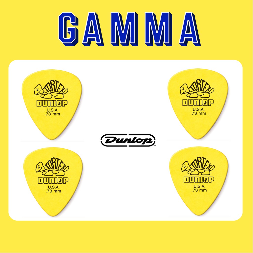 Jim Dunlop Tortex Standard .73 Mm Giallo - Pack Da 12 Plettri Per Chitarra