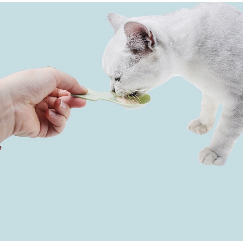 easymogo-พร้อมส่ง-ช้อนอาหารแมว-ช้อนอาหารแมว-ช้อนอาหารสัตว์-ช้อนแมวกระป๋องขนาดเล็กช้อนพลาสติกสำหรับตักอาหารสัตว์เลี้ยง
