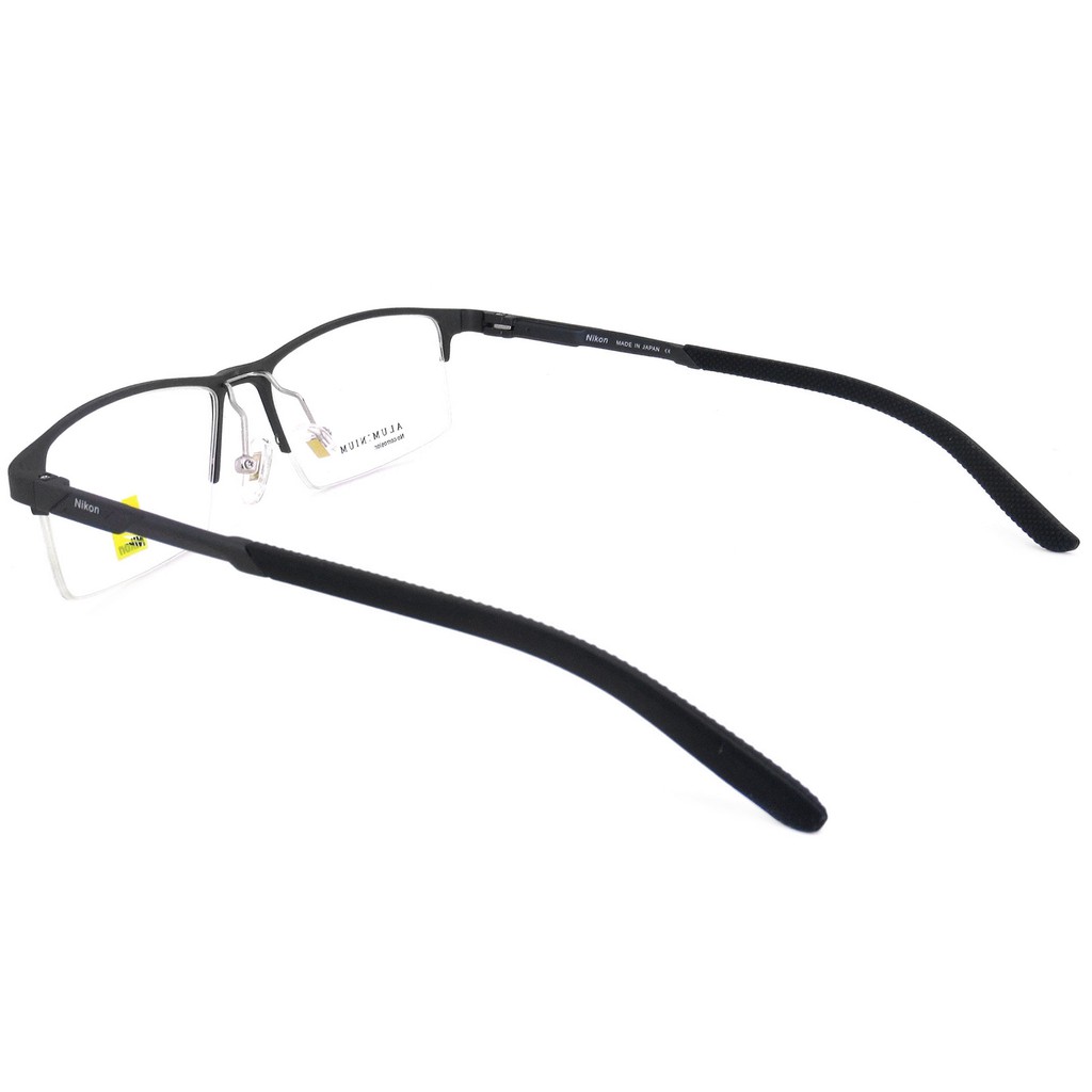 nikon-แว่นตา-รุ่น-6235-c-2-สีเทา-กรอบเซาะร่อง-ขาสปริง-วัสดุ-อลูมิเนียม-กรอบแว่นตา-eyeglasses