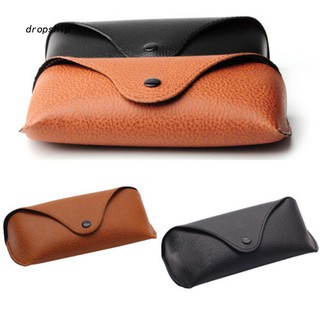 ภาพขนาดย่อของสินค้าDPSP Portable Unisex Faux Leather Eye Glasses Sunglasses Holder Box Case Cover