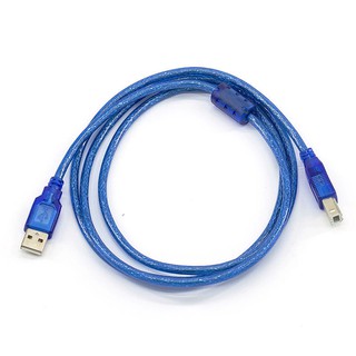 USB 2.0 Printer Cable Transparent (Blue) 1.5 m
