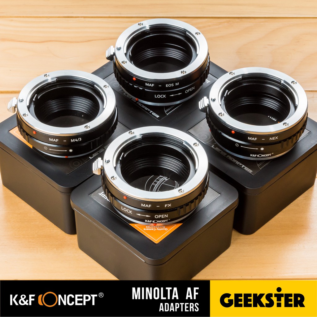 รูปภาพของK&F เมาท์แปลง Minolta AF / Sony A Lens Adapter / MAF ( AF-FX / AF-NEX / AF-m43 , m4/3 / AF-EOS M , EFM / KF )ลองเช็คราคา