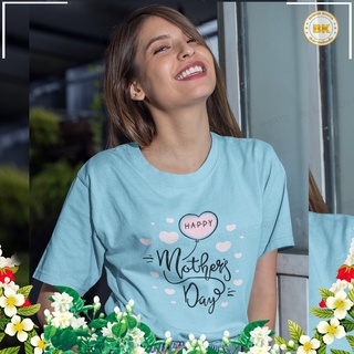 เสื้อวันแม่ สกรีนลาย Happy Mother Day M33 เนื้อผ้าโพลีเอสเตอร์100% สกรีนคมชัดตรงปก Bkscreenshirt เสื้อฟ้าวันแม่