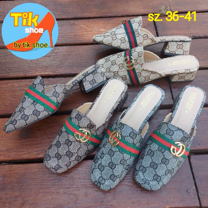 เก็บปลายทาง-พร้อมส่ง-รองเท้าเปิดส้น-ลายgg-โดนน้ำได้-ส้นสี่เหลี่ยมสูง-1-5-นิ้ว-ไซส์-36-41