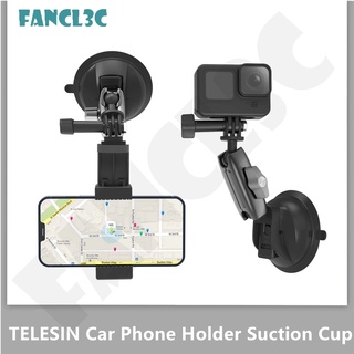 สินค้า TELESIN รถผู้ถือโทรศัพท์ดูดถ้วย 360 ° ปรับ Universal 1/4 อะแดปเตอร์มาตรฐานสำหรับ GoPro Insta360 Osmo Action SJCAM กล้อง Car Phone Holder Suction Cup 360° Adjustable Universal 1/4 Standard Adapter For DJI OSMO Action 3 GoPro 11 10 9 Insta360 ONE X3