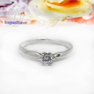 Finejewelthai-แหวนเพชร-แหวนเงินแท้-แหวนแต่งงาน-แหวนหมั้น-R1183cz