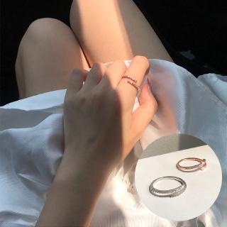 แหวนแฟชั่น ประดับเพทาย สีทองและสีเงิน สําหรับผู้หญิงA14-03-9