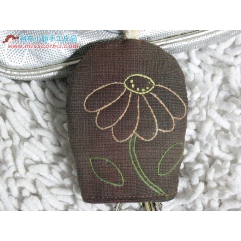 kaknanfang-พวงกุญแจแบบครอบปักลวดลายน่ารัก