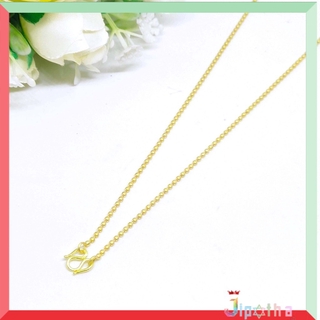 สร้อยคอทองเหลืองแท้ สร้อยคอลายเม็ดไข่ปลาตัดลาย ขนาดเล็ก 1.5 มม น่ารัก งานทองเหลืองแท้ ไม่ลอก แข็งแรง มีหลายขนาดให้เลือก