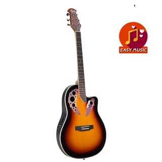 กีตาร์โปร่งไฟฟ้าหลังเต่า Gusta TG10E II Acoustic-Electric Guitar