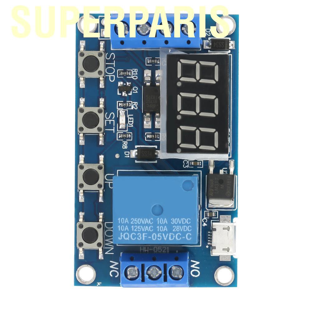 ภาพสินค้าSuperparis DC 5-30V LED Display Delay On/Off Relay Module Trigger Cycle Timer Switch จากร้าน superparis.th บน Shopee ภาพที่ 2