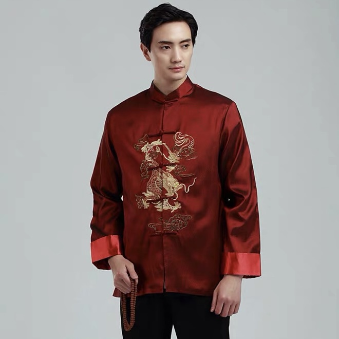 ภาพหน้าปกสินค้าชุดจีนผู้ชาย ชุดจีนโบราน ผ้าเมือง สไตล์จีน