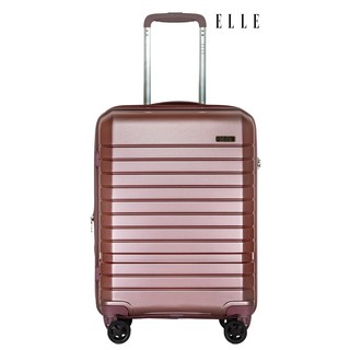 ELLE Travel Uniform Collection. 100% Polycarbonate PC, Carry On, Cabin Size Luggage, Aluminum Trolley, 360 Spinner