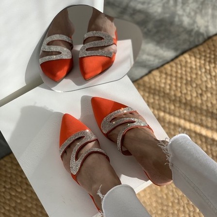 day1step-รองเท้าแตะหัวแหลม-รุ่น-verona-sandals-สีส้ม-slip-on-mules-mandarin-orange-1390