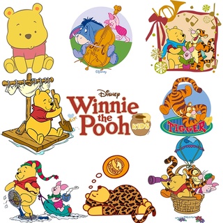 ตัวรีดติดเสื้อ Winnie The pooh 42.  หมีพูเซ็ต 2 รีดง่ายแผ่นฟิมล์รีดร้อนติดเสื้อ