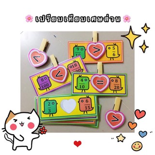 การเปรียบเทียบเศษส่วน สื่อคณิตศาสตร์