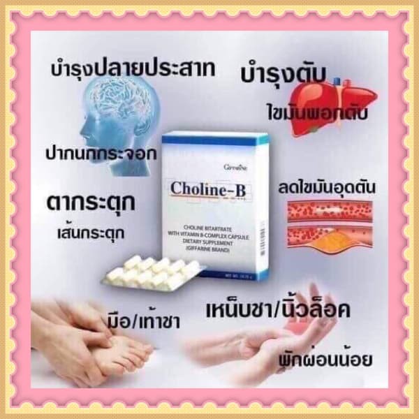 CHOLINE-B GIFFARINE โคลีน-บี กิฟฟารีน | วิตามิน อาหารเสริม วิตามิน-บี ...