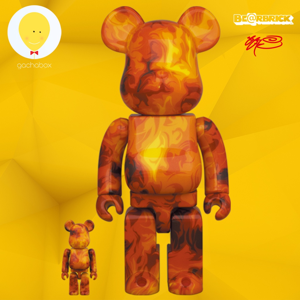 MEDICOM TOY - BE@RBRICK SSUR FIRE 100％&amp;400％　ベアブリック Be@rbrick 400% and 100% : SSUR Set - myplasticheart