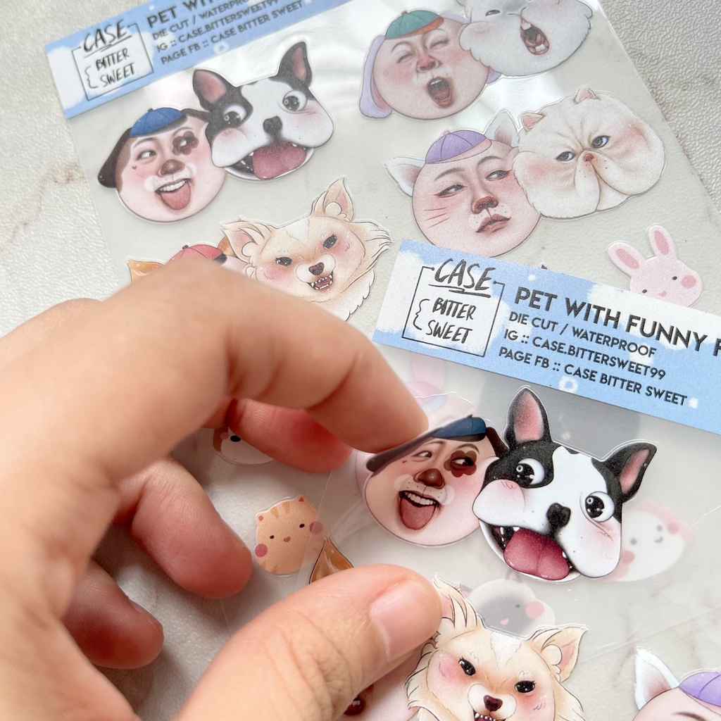 สติกเกอร์-pet-with-funny-face-sticker