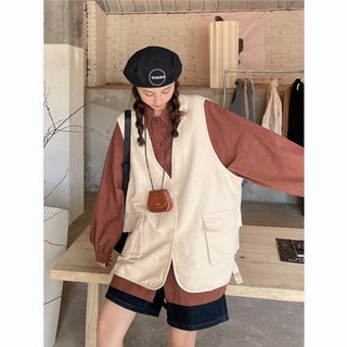 🔥Outdoor Vests Jacket เสื้อกั๊ก เสื้อคลุม ทรงสวย ผ้าดี Retro Design