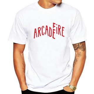 เสื้อยืด ผ้าฝ้าย 100% พิมพ์ลาย Arcade Fire แห้งเร็ว สีฟ้า สําหรับผู้ชาย
