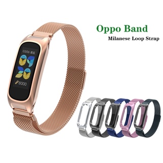 Milanese Loop สายนาฬิกาข้อมือ สเตนเลส แม่เหล็ก สําหรับ OPPO Band eva