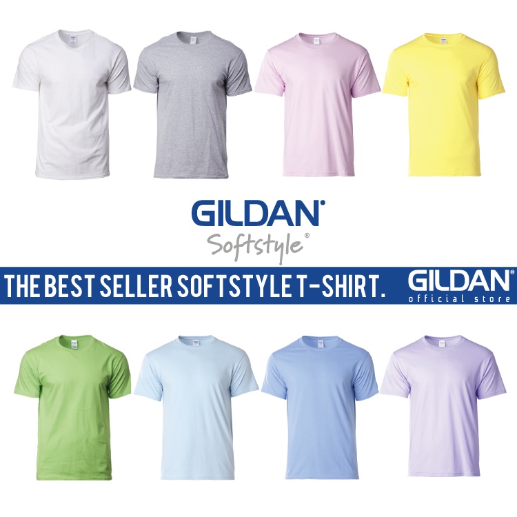 gildan-เสื้อยืดคอกลม-ผ้าฝ้าย-แบบนิ่ม-สีพื้น-สําหรับผู้ใหญ่-ทุกเพศ-63000-กลุ่ม-b