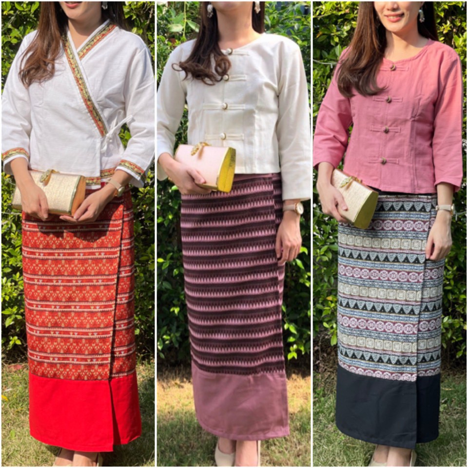 ภาพหน้าปกสินค้าผ้าถุงสำเร็จรูป ทอเชือกพัน (ลายเยอะมาก) จากร้าน jureethaicotton บน Shopee