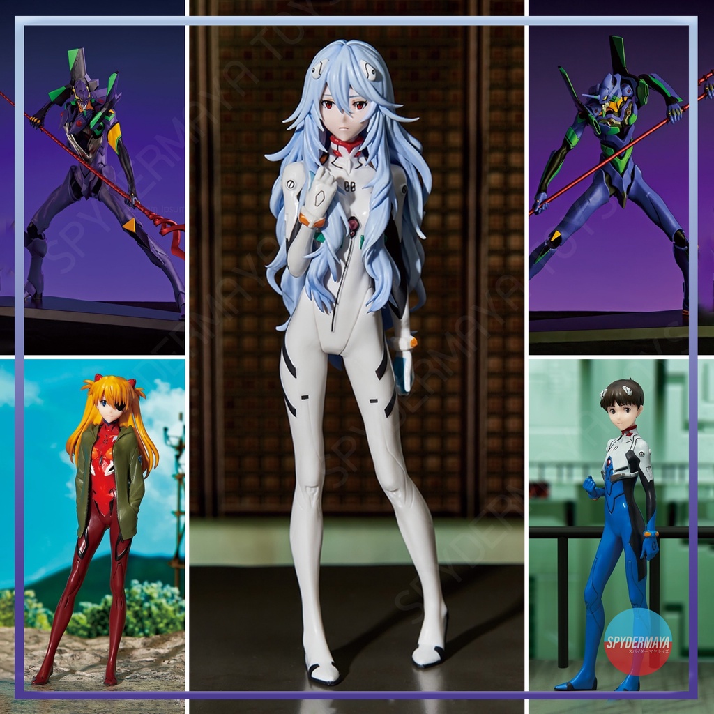 ภาพหน้าปกสินค้าฟิกเกอร์ Bandai Ichiban Kuji Evangelion ~ Unit 01 vs Unit 13 ~ Ayanami Rei, Asuka, Shinji จากร้าน spydermaya บน Shopee