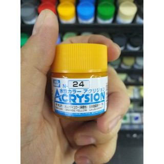 สีสูตรน้ำ Mr.Acrysion Color N24 ORANGE YELLOW (Gloss) 10ml